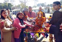 श्रीपञ्चमीको अवसरमा मूर्ति स्थापना