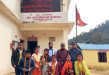 गाउँपालिकाद्वारा कार्यगत तालिमका विद्यार्थीहरुको बिदाइ