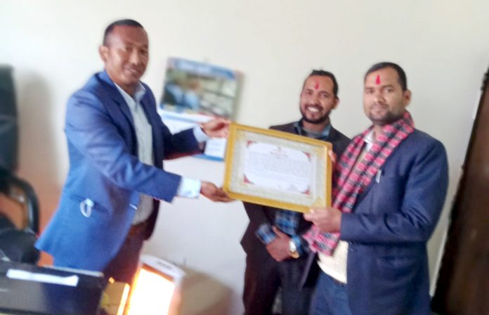उत्कृष्ट कार्य एवम् उत्तम अभ्यासमा दार्मा गाउँपालिका सम्मानित