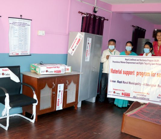 मिलापद्वारा सेफ हाउसलाई सामग्री प्रदान