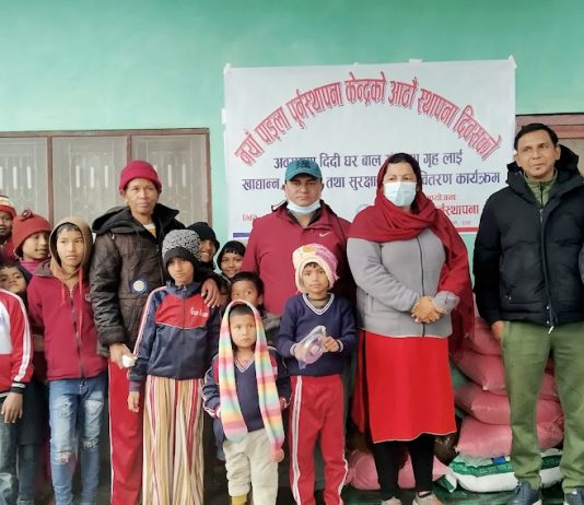 नयाँ पाइलाद्वारा बालगृहलाई खाद्यान्न सहयोग