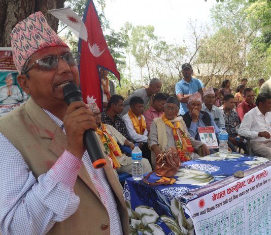 एमाले तुलसीपुर टोल भेला र सभामा केन्द्रित हुदै