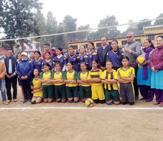 उपमेयर कप छात्रा भलिबलमा जयशेर मावि विजयी