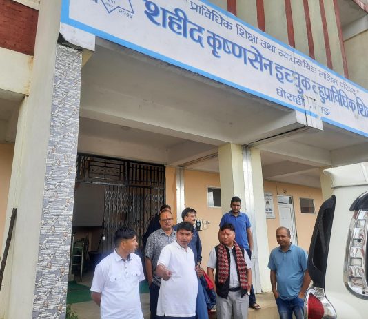 अर्थमन्त्री मास्कीद्वारा शहीद कृष्णसेन शिक्षालयको अवलोकन