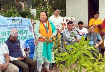 सहिद दिवसमा निजामती कर्मचारी संगठनले गर्यो धारपानीमा वृक्षारोपण तथा सरसफाइ