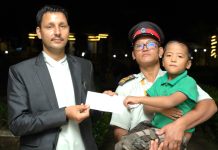 जन्मदिनको अवसरमा बालकलाई सहयोग