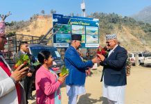 लुम्बिनीका मुख्यमन्त्री आचार्यद्धारा गण्डकीका मुख्यमन्त्री पाण्डेलाई पाल्पामा स्वागत