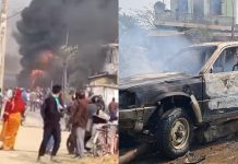 नवलपरासी पश्चिममा झडप : प्रहरीको गाडी जलाइयो