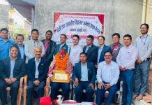 सेवा निवृत्त पाैडेललाई प्याब्सन घाेराहीद्वारा सम्मान