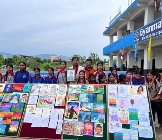 ज्ञानमालाका विद्यार्थीद्वारा चित्रकला प्रदर्शन