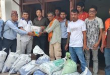 मदन भण्डारी स्कूलद्वारा महाकाल समूहलाई खाद्यान्न सहयोग