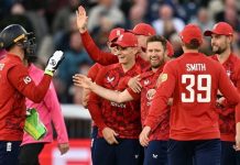 वेस्ट इन्डिजसँगको पहिलो टी–२० क्रिकेटमा इंग्ल्याण्ड २१ रनले विजयी