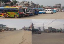 सार्वजनिक यातायात बन्दको दोस्रो दिन: घोराही बजार सुनसान