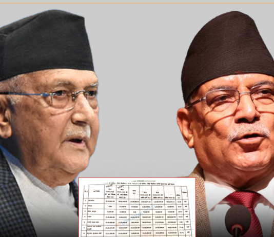प्रधानमन्त्री कार्यालयको खर्चमा २ करोड कटौती, ओलीको पालामा प्रचण्डभन्दा कम खर्च