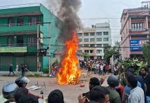 घोराहीको होटेल मालाइनमा तोडफोड र आगजनी, साढे तीन करोडको क्षति