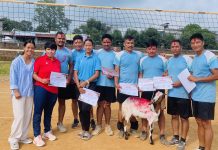 खसी कप पुरुष भलिबलकाे विजेता प्याब्सन घाेराही