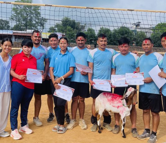 खसी कप पुरुष भलिबलकाे विजेता प्याब्सन घाेराही