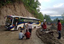 नवलपरासीको दाउन्ने खण्ड एकतर्फी सञ्चालन : गाडीको लामो जाम