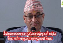 नैतिकताका आधारमा राजीनामा दिन्छु भन्दै कांग्रेस बैठक छाडेर बालुवाटार गए गृहमन्त्री लेखक