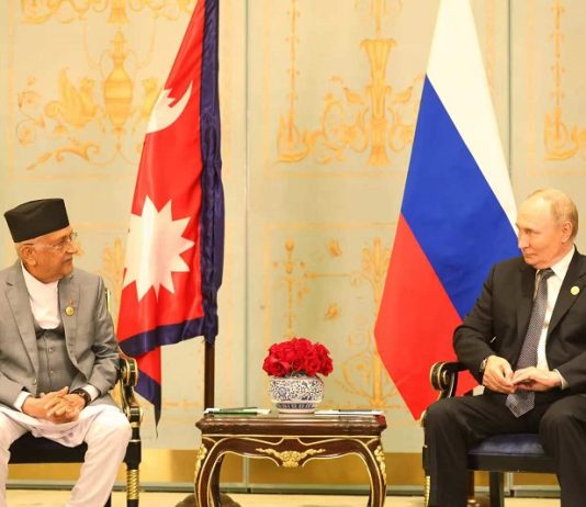 प्रधानमन्त्री ओली र रुसी राष्ट्रपति पुटिनबीच भेटवार्ता