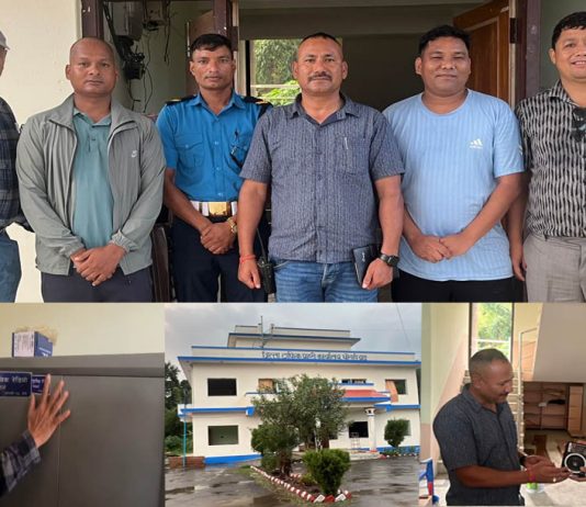 ट्राफिक प्रहरी कार्यालय दाङलाई रेडियो भरोसाद्वारा फर्निचर समाग्री सहयोग