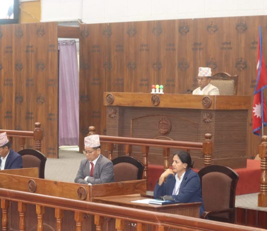 लुम्बिनी प्रदेश सभामा विनियोजन विधेयकका सिद्धान्त र प्राथमिकतामाथी छलफल सुरु
