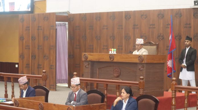 लुम्बिनी प्रदेश सभामा विनियोजन विधेयकका सिद्धान्त र प्राथमिकतामाथी छलफल सुरु