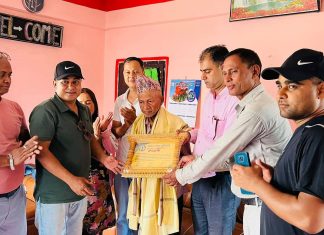 स्थापना दिवसमा संस्थापक अध्यक्ष पौडेललाई युनियनको सम्मान