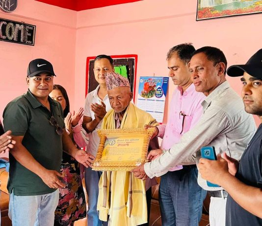 स्थापना दिवसमा संस्थापक अध्यक्ष पौडेललाई युनियनको सम्मान