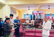 लुम्बिनी प्रदेशका तीन नयाँ मन्त्रीले लिए शपथ