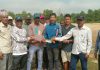 त्रिवेणी टोल विकास संस्थाले खेल मैदान निर्माण गर्दै