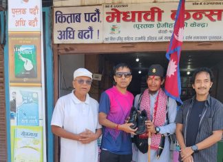पैदलयात्री केसीलाई घाेराही बनाऔं अभियानद्वारा स्वागत