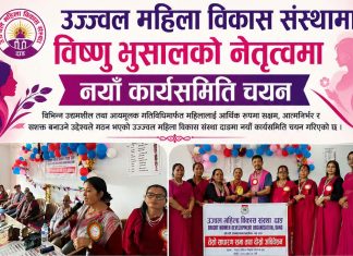 उज्ज्वल महिला विकास संस्थामा विष्णु भुसालको नेतृत्वमा नयाँ कार्यसमिति चयन